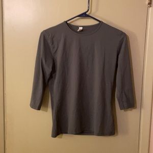 area 3/4 length shirt gray